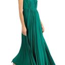 Calvin Klein  Womens Green Woven Halter-mock-neck Sleeveless Maxi Formal Dress 4 Photo 1