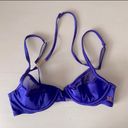 Savage X Fenty purple satin and lace trimmed balconette bra 32A  Photo 0