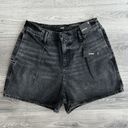 EXPRESS NWT  Super High Waisted Tailored Denim Shorts Faded Black Wash Medium Photo 0