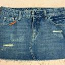 American Eagle  Distressed Mini Denim Skirt Photo 0