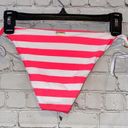 Relleciga NWT  Striped Hot Pink & White Tie Bikini Photo 2