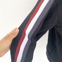 Who What Wear  Black Striped Arm Hoodie Sweatshirt Photo 88