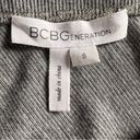 BCBGeneration BCBG Dress Ruched Flattering Black Grey Stripe Going Out Small Photo 3