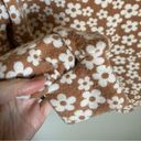 belle du jour  Brown and Flowered Long Sleeve Crop Top Size Small Photo 4