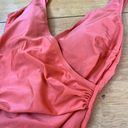 Gottex  Retro Swimwear Ruched One Piece Wrap Swimsuit Shiny Orange, Size M Photo 1