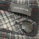 Jones New York  Wool Blend Plaid Pea Coat L Photo 13