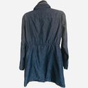 New York & Co. Navy Blue Denim Trench Coat Photo 4