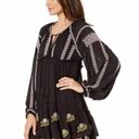 Free People  Dress large Wild Horses Eyelet black embroidered.mini dress Photo 2