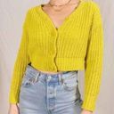 Love Tree  yellow cropped cardigan size M Photo 0