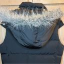 Talbots  Petites Black Puffer Vest With Removable Faux Fur Hood Size Small Photo 12