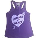 Chin Up Apparel CHIN UP Women's Purple Runner at Heart Racerback Tank Top Photo 0