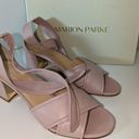 PARKE Marion  Bella Blush Pink Leather Sandal Block Heel Tie Ankle Strap Size 42 Photo 12