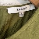 Ro & De  Olive Green Lace Detail Babydoll Blouse. Size Small. Photo 6