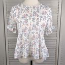 Paper Crane  Tiered Babydoll Top Ruffle Sleeves Cottage Floral-Small Photo 0