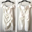 XScape  Off The Shoulder Scuba Sheath Dress Ivory 14 Photo 1