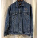 The Pampered Chef Embroidered Denim Jean Jacket Size Large‎ Blue Photo 1