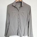 Kuhl  Long Sleeve Hiking Button Down Shirt Size Womens Medium Gray Outdoors Photo 0