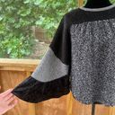 THML Anthropologie  Black And Grey Mixed Media Sweater Size XS Photo 4