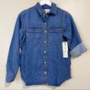 Treasure & Bond  Women’s Denim Button Up Long Sleeve Shirt Blue Wash Sz XS NWT Photo 10