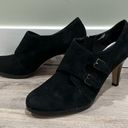 Anne Klein  AK Winka Black Suede Leather High Heels Slip On Dress Shoes Size 9.5 Photo 8