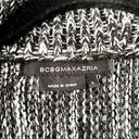 BCBGMAXAZRIA  Black & White Short Sleeve Open Sweater Cardigan Photo 4