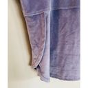 Donna Karan  Purple Velour Sweatshirt Soft S Oversized Hooded Cozy B5 Photo 3