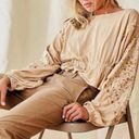 Free People Throwback Embroidered Volume Sleeve Top Photo 0