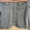 Bill Blass  Vintage Jean Jacket Embellished Ribbon Embroidery Y2K Girlie Roses Sm Photo 4