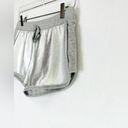 Aerie  Dolphin Metallic Silver Gray Knit Lounge Gym Shorts Size S Photo 3