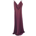 Modcloth  Burgundy Embrace Elegance Satin Maxi Dress Photo 4