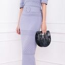 Keepsake  Bulletin Lavender Knit Midi Skirt with Belt Photo 0