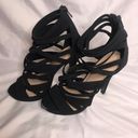 Charlotte Russe  Vintage Classic Y2K Black Strappy Heels Size 8 Photo 2