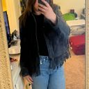 Top Shop Leather Fringe Jacket Photo 0