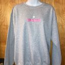 Staykation Mama Embroidered Light Grey Crewneck Sweater Photo 2