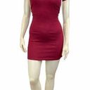 Nasty Gal  Medium Bodycon Zip Back Club Party Wear Maroon Cut Out Back Mini Dress Photo 0