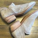 Sam Edelman  Gray Taupe Ankle Boots Suede Stacked Heel 9 Photo 7