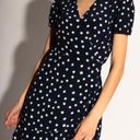 Samoe Samsoe Samsoe Navy Polka Dot Wrap Dress | Size XS Photo 3