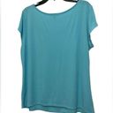 Eileen Fisher  Silk Jersey Tee Size Large Scoop Neck Cap Sleeve Stretch Photo 1