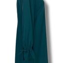 Banana Republic Long Sleeve Shift Dress with Tie Sleeve Cuffs Green Size 8 Photo 4