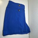 Soho Blue Shorts Button Accents Size Petite L Photo 4