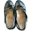 Ecco  Black Leather Shoes Size EU 37 US 6 6.5 Suede Leather Straps Comfort Womens Photo 2