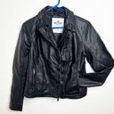 Hollister  Faux Leather Moto Jacket Size Medium Black Vegan leather NEW Photo 0