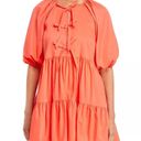 Cinq à Sept  Lynn Tiered Puff Sleeve Dress, Neon Coral Size 6 New w/Tag $365 Photo 9