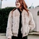 Banana Republic  Faux Fur Bomber Jacket Mob Wife L Photo 10