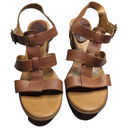 Kork-Ease Korks  Cornelia Cognac Brown Leather Block Heel Gladiator Sandals 11 Photo 1