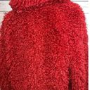 American Eagle  Outfitters Full Zip Jacket Small Lined Red Sherpa Bomber Teddy Photo 11