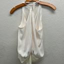 BCBG Maxazria Wrap Front Bodysuit in Gardenia M Sleeveless Photo 9