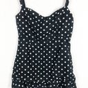 Privacy Please  Lily Mini Dress Size XL Black Polka Dot Ruffle Sleeveless Linen Photo 8