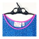 Oscar de la Renta MISS O By  x Neiman Marcus 100% Silk Blue Confetti Top, Small Photo 3