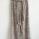 Caslon Leopard Print Track Style Belted Linen Pants in a size XS NWOT Casual Animal Print Photo 1